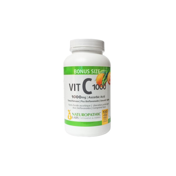 Naturopathic Labs Vitamin C 1,000mg Timed Release - 120 + 60 Tabs BONUS