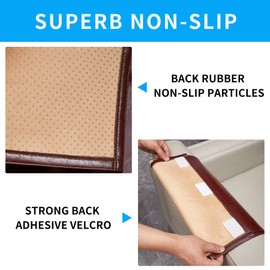 Hittun Non Slip Recliner Headrest Protector Washable Faux Leather Headrest Covers for Recliner Chair Waterproof Couch Head Rest Covers for Sofa,Furniture,Office Chair,Theater Seat (Maroon)