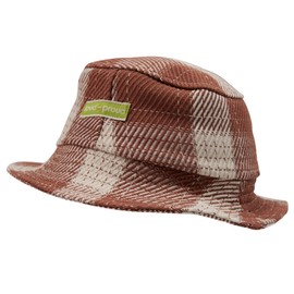 loud + proud Unisex Kinder Kariert, GOTS Zertifiziert Hut, Nougat, 45-48 EU