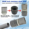 AIMCOCO 1.5" Stainless Steel Filter Cover Connected to 1.5 inch/DN40