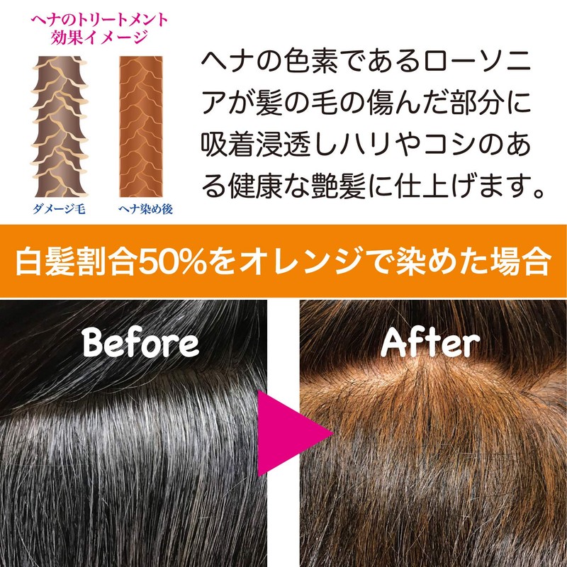 Be*cloth Henna Paste (Orange + Brown), Made in Japan with
