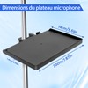 Mic Stand Tray & Clamp On Shelf - Heavy Duty