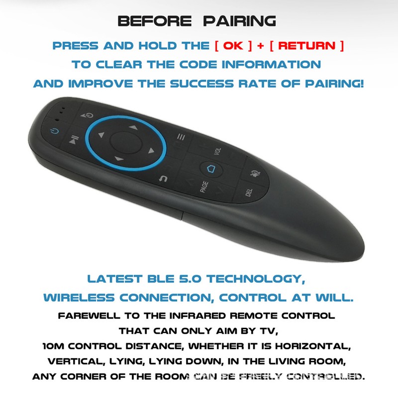 Voice Remote Control IR Learning Bluetooth Air Remote Control for