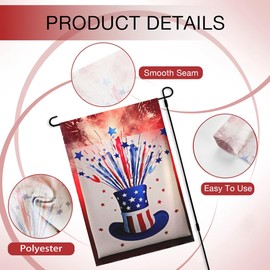 Axxitude 4th of July Garden Flag Vertical 12x18 Inch Small Patriotic Yard Flag Yard Seasonal Holiday Outdoor Decor