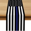 Buxiuer Thin Blue Line American Police Table Runner USA Police