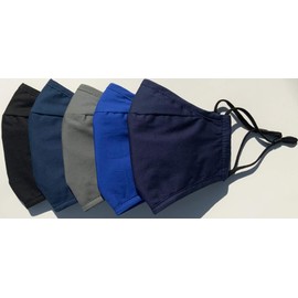 Cloth Face Mask for Women, Men, Reusable Washable Breathable fashionable, with Adjustable Ear Loops, Nose Wire, Filter Pocket, 3-layer Soft Cotton fabrics, Solid Color (Combo8-5Pack))