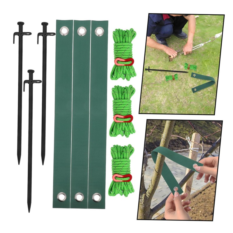 Levemolo 3pcs Heavy Duty Tree Stakes and Supports Kit for