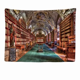 Ulticool - Tapestry Decoration Home - Library Books Bookshelf Library - 200 x 150 cm - Wall Towel Wall Hangings - Accessories for Bedroom Living Room Children's Room