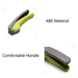 Kitchen Garlic Press Multifunctional Double Garlic Cutter Heavy Duty Garlic Press Meat Grinder Ginger Squeezer Peeler Professional Food Press