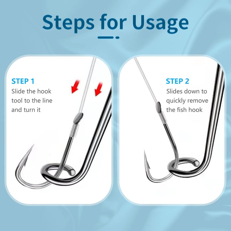 2PCS Fish Hook Remover Tool,Fishing Hook Quick Removal Device Fish