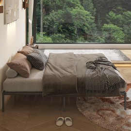 i-POOK 13 Inch Metal King Size Bed Frame, Heavy Duty Black Bed Frame with Reinforced Mid-Foot, Basic Steel Slats Platform, Support Up to 660 lbs, Easy Assembly, Noise Free