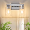 AURYNIX 2-Light Bathroom Light Fixtures Modern Chrome Vanity Lights with
