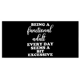 KSDUT Funny Adult Sarcastic Black Gifts Beach Towel - Silly Saying Humor Funny Gag Pool Towels Microfiber Absorb Water Travel Towels 60x30 Inches for Bathroom, Gifts for Women Friends Boss Coworker