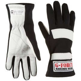 G-Force 4101LRGBK G5 Black Large Racing Gloves
