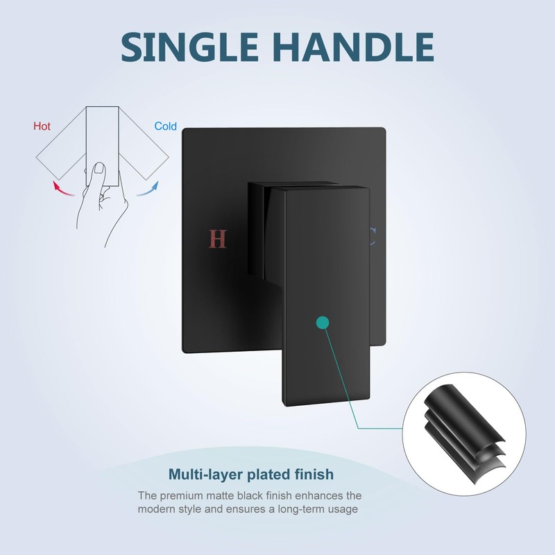 Aolemi Wall Mount Bathroom Faucet Wall Mounted Bathtub Faucet Single