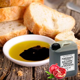 Pomegranate Balsamic Vinegar of Modena, Bulk, Catering, Restaurant-Quality, Salad Dressing, Vinaigrette, Reduction, 5-liter