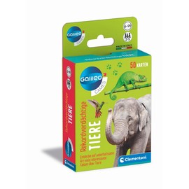 Clementoni Galileo Games Record Suspect Animals - Card Game, Ideal as a Travel Game for Adults and Children from 6 Years, 59339
