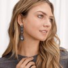 Flyonce Women's Rhinestone Crystal Wedding Fashion Long Teardrop Dangle Chandelier