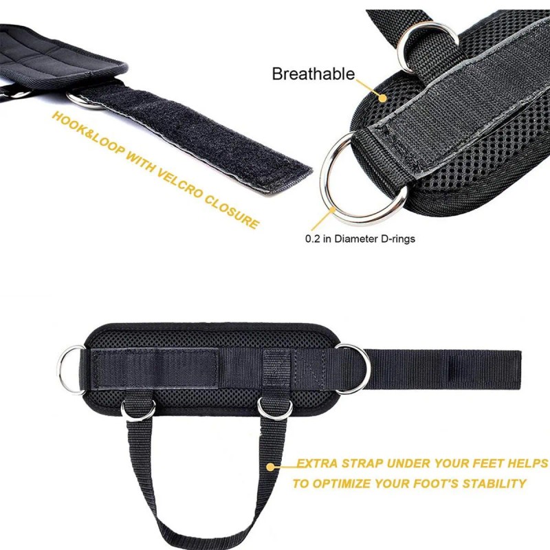 Par Grilletes Para Tobillo Con Talonera Gym Abductor Gluteo