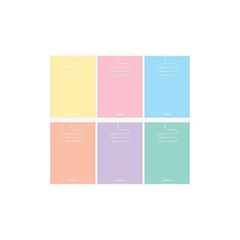 A5 Notebook, 32 Checkered Cards, Pastel Color Blocking