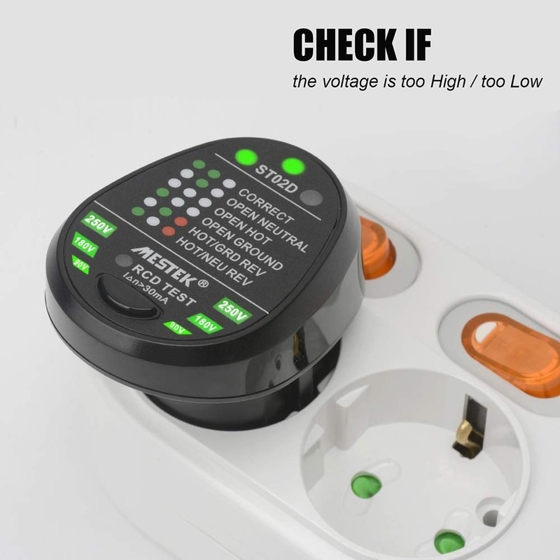 Jadeshay Socket Tester RCD Meter Socket Tester with RCD Test