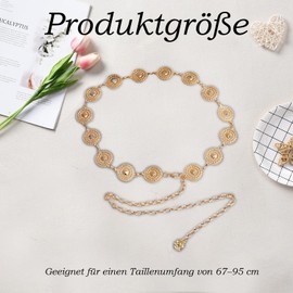 Waist Chain Gold Belly Chain Belt Women's Boho Chain Belt for Dress Waist Chain Belt Body Jewellery Medieval Vintage Waist Chain Adjustable Metal Body Chain Body Waist Jewellery, metal, No Gemstone