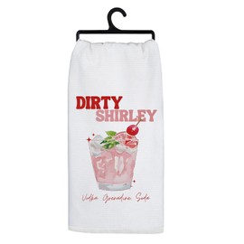 Koesus Pink Bar Kitchen Towels, Bartender Gifts Dish Tea Bar Towels for Kitchen Bartender Home Bar Cart Decor, Pink Dirty Shirley Decorative Hand Towels, 16x24 Inch