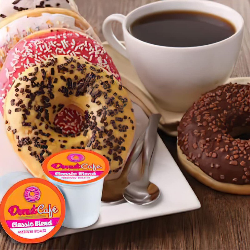 Donut Café Single Serve Coffee Pods for Keurig K Cup