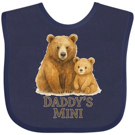 inktastic Daddy's Mini Bear Family Matching Baby Bib Navy Blue 45e2b