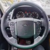 Hand Sewn Black Car Steering Wheel Cover, for Land Rover