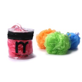 martini SPA - Massage Color Mesh Sponge, Polyethylene, Random Colour (Green, Orange, Light Pink) 55 g, 1 piece