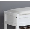 Roundhill Furniture Rouen Clean White Seating Bench with Shoe Storage,