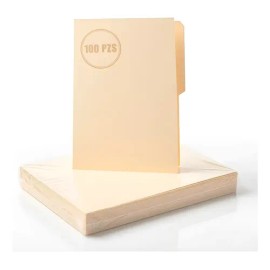 Folder Tamaño Carta Crema 100 Piezas                                                                                                                  