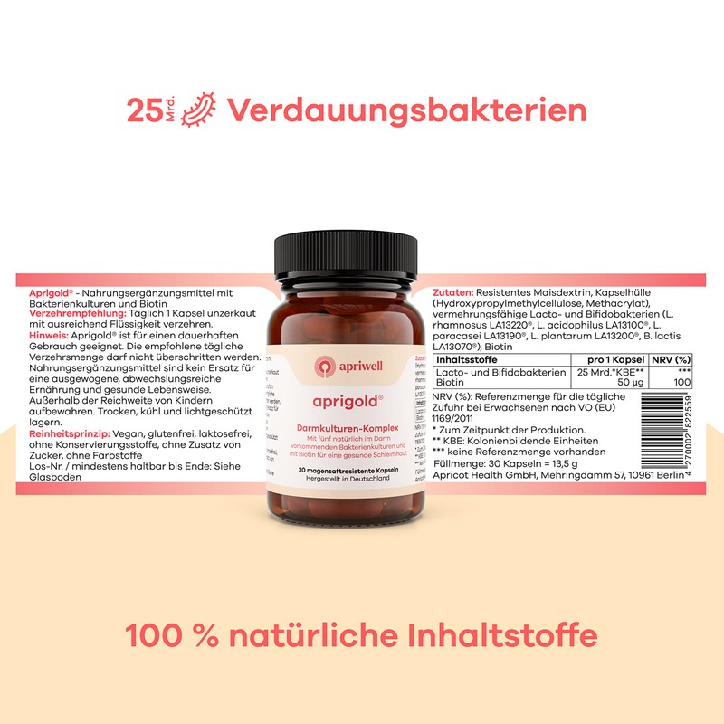 Apriwell Intestinal Culture Complex - Fructose Free - 5 Lactic