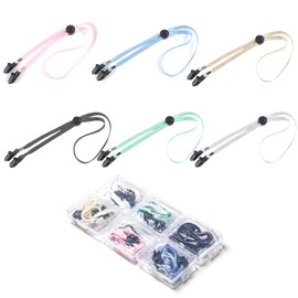 Keboyoe Pack of 6 Hat Clips Adjustable Hat Band Clips Windproof Retaining Clip Adjustable Hat Chin Cord with Spring Rope Closure Hat Retaining Clip for Fishing Climbing Hunting Camping Hiking Boating,