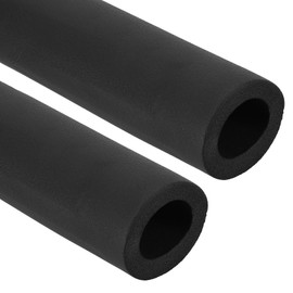 PATIKIL 1 7/8" (48mm) ID x 6.6Ft x 0.59" Pipe Insulation Foam Tube, 2pcs Pipe Cover Wrap Roll Bar Tubing for Handle Grip HVAC Air Conditioner Units, Black
