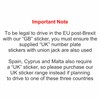 INKati GB Car Stickers 8-Pack in Various Sizes - Includes
