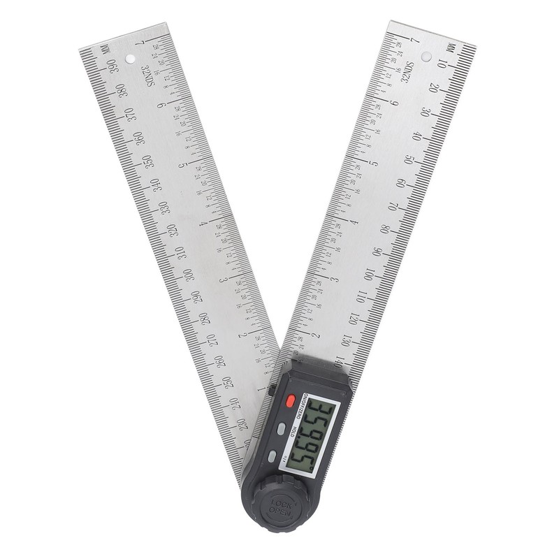 Digital Angle Ruler 200mm 360 Degree Lockable LCD Clear Display