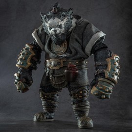 Pipigirl FuRay Planet Genuine License 1:12 Action Figure, 7.87in Panda Action Figures, Furay Planet Series Yin, Yang, Collectible Animal Action Figures Kits（Black）