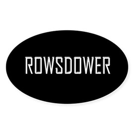 CafePress Rowsdower Oval Sticker Oval Bumper Sticker, Euro Oval Car Decal