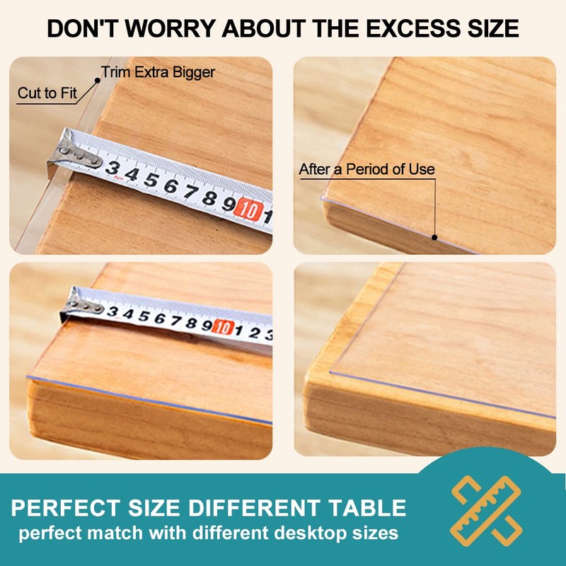 Clear Plastic Living Room Sofa Table Protector PVC Vinyl Table