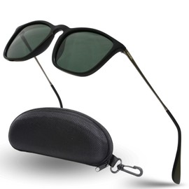 SOMOC Polarised Sunglasses Men/Women Sunglasses Unisex Retro Classic Vintage Polarised Glasses UV400 Protection Classic Sunglasses Square for Driving SP-6053, Green