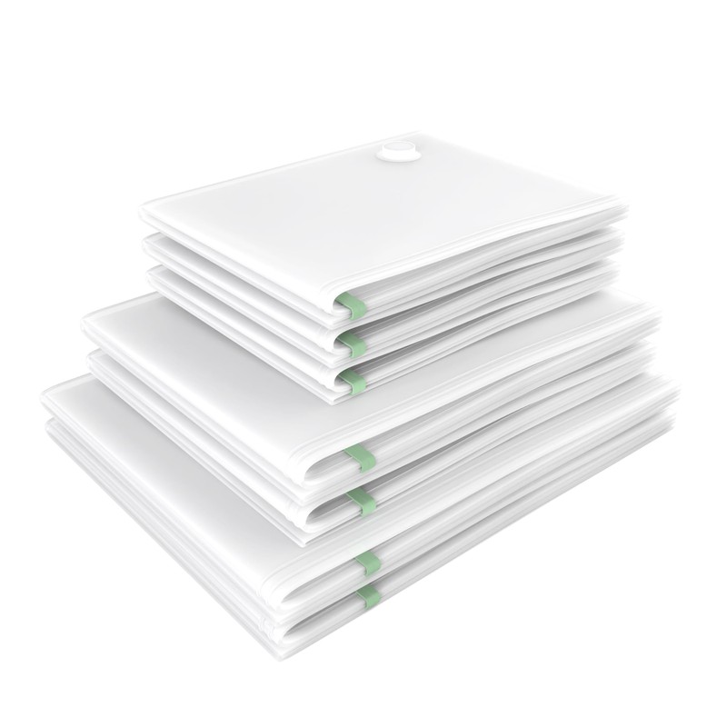 3 Pack Vacuum Compression Zipper Storage Bags for Travel and