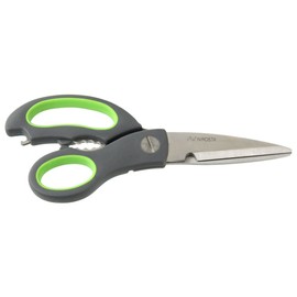 Nirosta Super Scissor Praktika with Opener 23cm, Stainless Steel Grey/Green, 23 x 7.5 x 1.1 cm