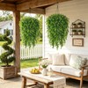 2 Set Fake Hanging Plants Baskets for Outdoors 30" Fall