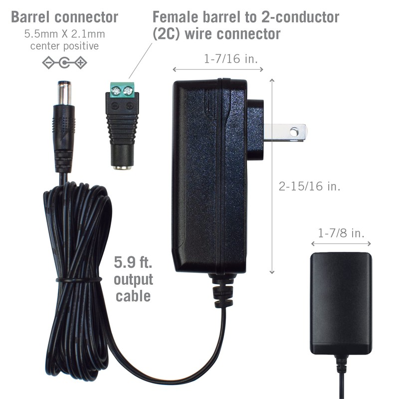 Armacost Lighting 12V 36W 3 Amp Power Supply Adapter Transformer