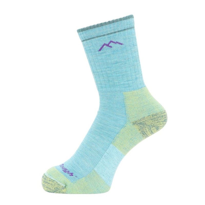 Darntuff 19441903 Women's 1903 Micro Crew Cushion, aqua heather