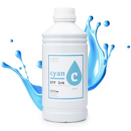 CISinks Premium DTF Ink Bottle Refill Set 1000ML- Direct to Film Heat Transfer Printing, Conversion Kit, Compatible w/DTF Film-Cyan