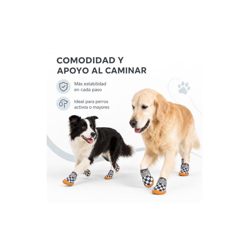 Zapatos para Perros Transpirables,4 Piezas Botas para Perro Transpirable Antideslizantes,Suelas