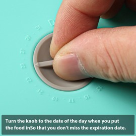 Replacement Lids for Pyrex 7200-PC 2 Cup, Silicone Round Storage Cover Lid for Anchor Hocking Glass Bowl 4 Pack with Date Mark Turquoise